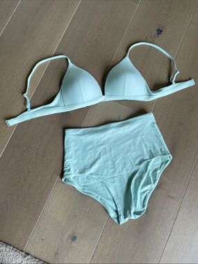 lululemon athletica Light Mint Green High-Waist Bikini Set